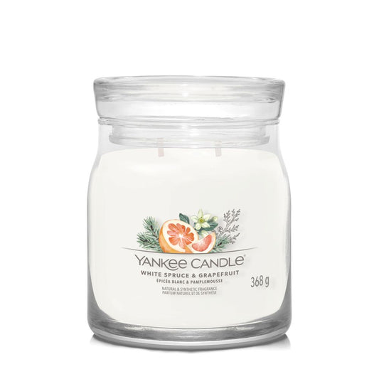 Yankee Candle® Signature vidutinė žvakė – White Spruce & Grapefruit