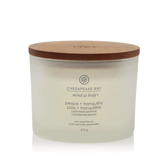 Chesapeake Bay Candle 3 dagčių žvakė – Peace & Tranquility (Cashmere Jasmine)