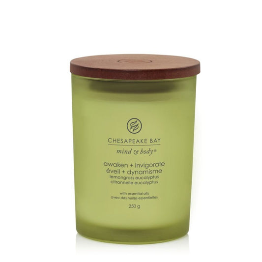 Chesapeake Bay Candle vidutinė žvakė – Awaken & Invigorate (Lemongrass Eucalyptus)