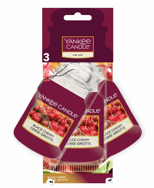Yankee Candle aromatinių automobilio kvapų rinkinys (3 vnt.) – Black cherry