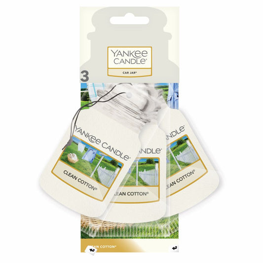 Yankee Candle aromatinių automobilio kvapų rinkinys (3 vnt.) – Clean Cotton®