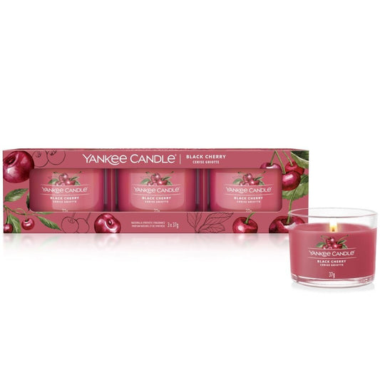 Yankee Candle Kvapnių mini žvakių rinkinys (3 vnt.) – Black Cherry