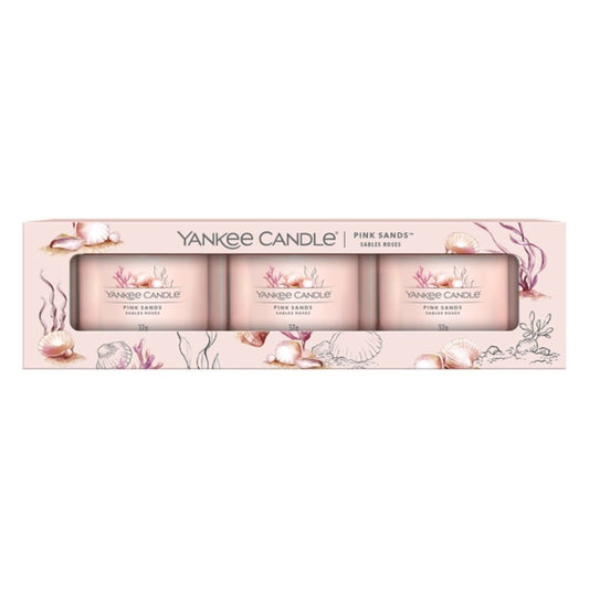 Yankee Candle Kvapnių mini žvakių rinkinys (3 vnt.) – Pink Sands