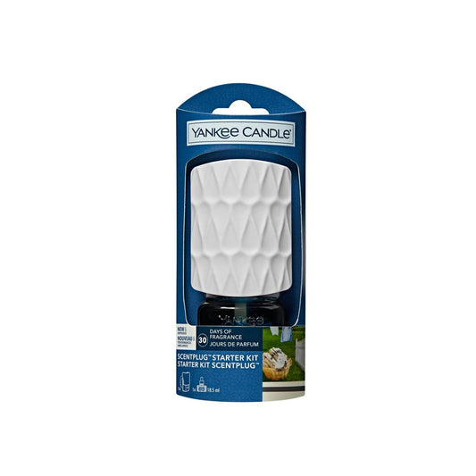 Yankee Candle kvapų difuzoriaus ScentPlug rinkinys (EU kištukas) – Clean Cotton® "Organic Pattern“ dizainas