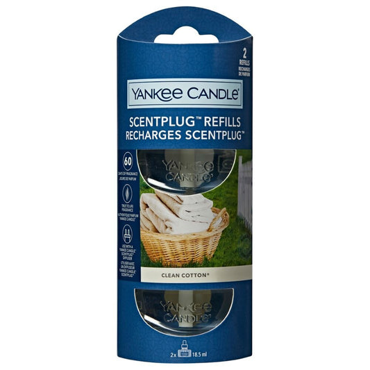 Yankee Candle Kvapų papildymas ScentPlug prietaisui – Clean Cotton® (2vnt)
