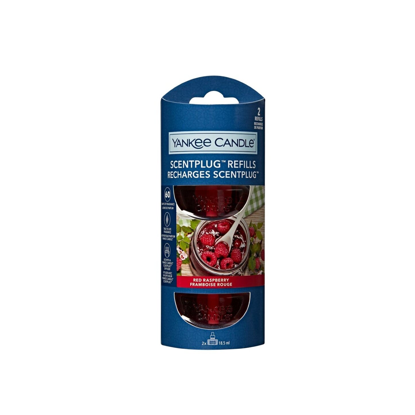 Yankee Candle Kvapų papildymas ScentPlug prietaisui – Red Raspberry (2vnt)
